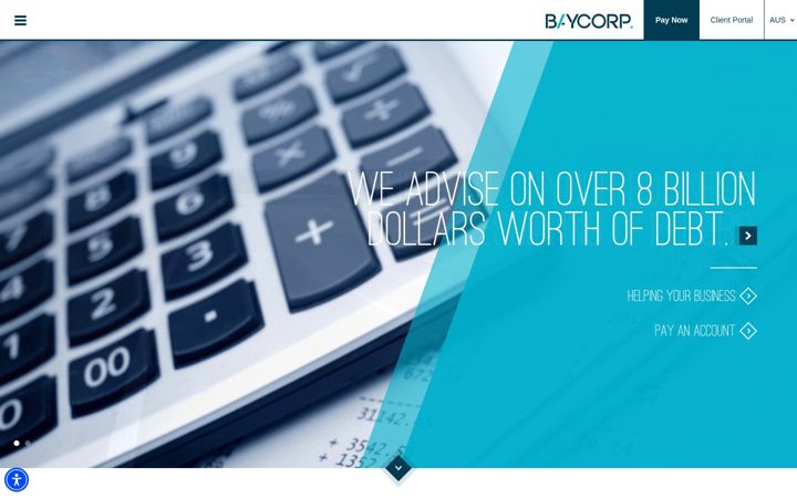Skjámynd af baycorp.com.au
