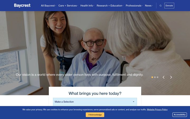 Screenshot of baycrest.org