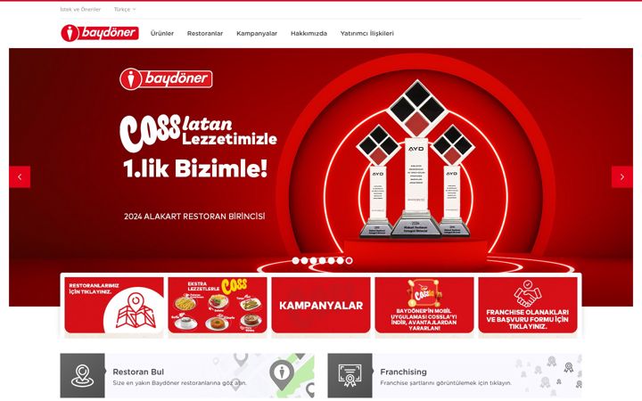 Screenshot of baydoner.com
