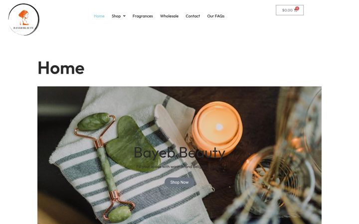 Screenshot of bayebbeauty.com.au