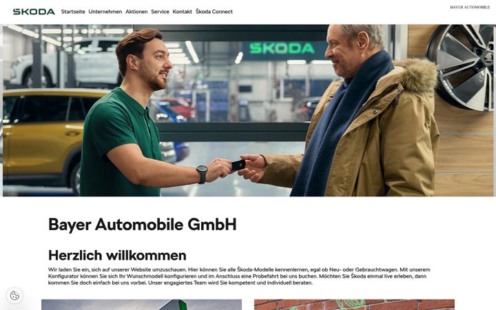 Screenshot of bayer-automobile.skoda-auto.de