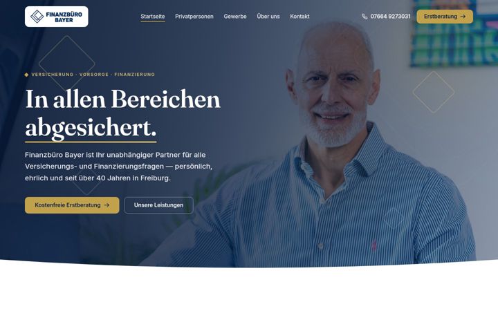 Screenshot of bayer-finanz.de