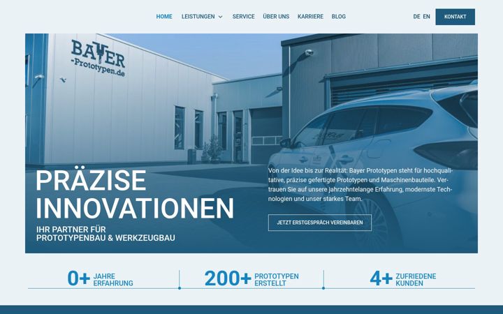 Snímek obrazovky bayer-prototypen.de