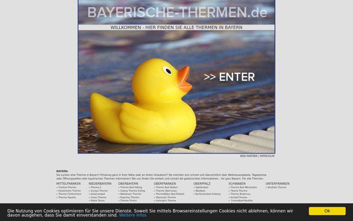 Screenshot of bayerische-thermen.de