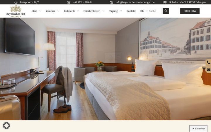Screenshot of bayerischer-hof-erlangen.de