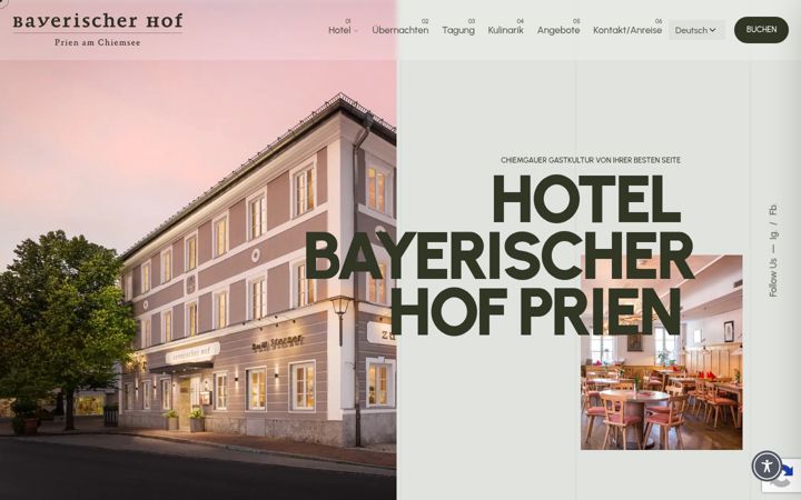 Screenshot of bayerischerhof-prien.de