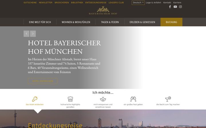 Ekrano kopija bayerischerhof.de