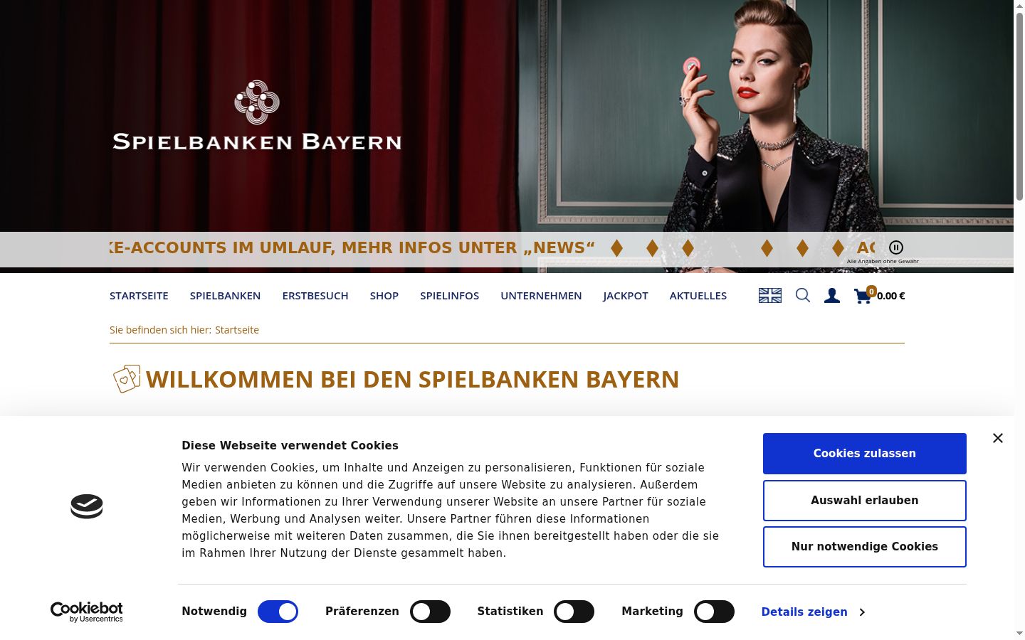 Képernyőkép a bármilyen interakció előtt megjelenő hozzájárulási bannerről