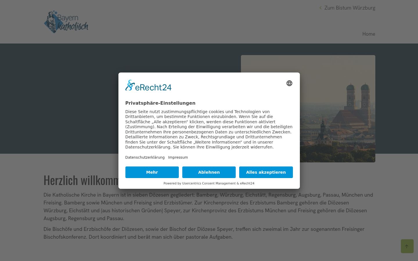 Screenshot of the consent banner shown before any interaction