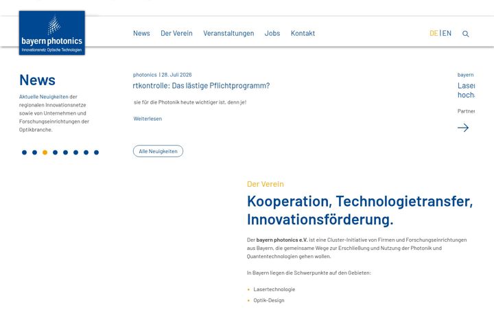 Screenshot of bayern-photonics.de
