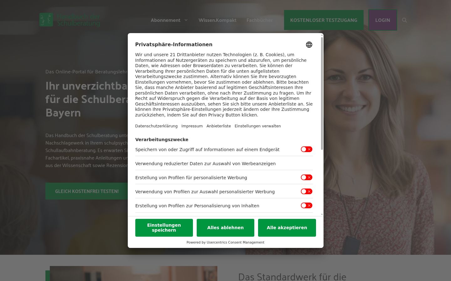 Ekraanipilt nõusolekubännerist, mida näidati enne mis tahes suhtlust