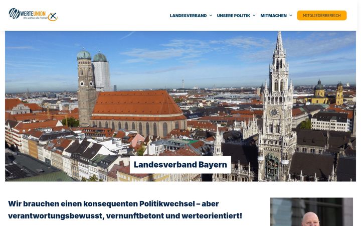 Screenshot of bayern-werteunion.de