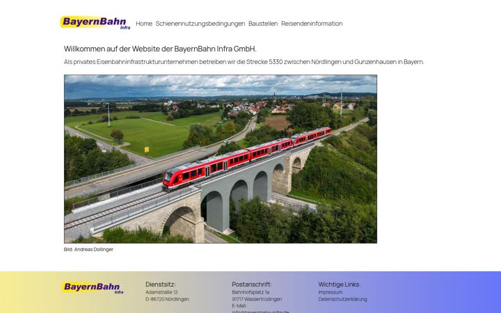 Screenshot of bayernbahn-infra.de