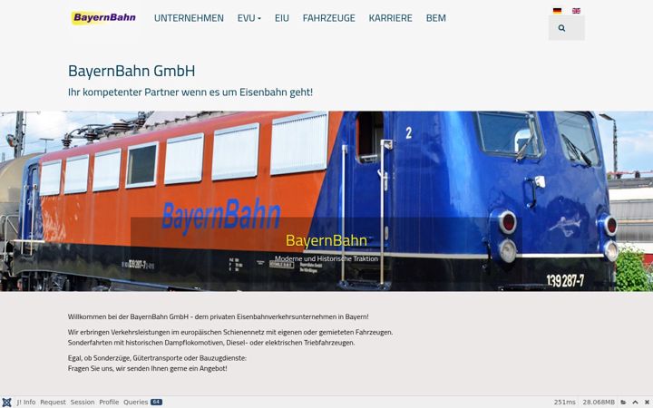 Screenshot of bayernbahn.gmbh