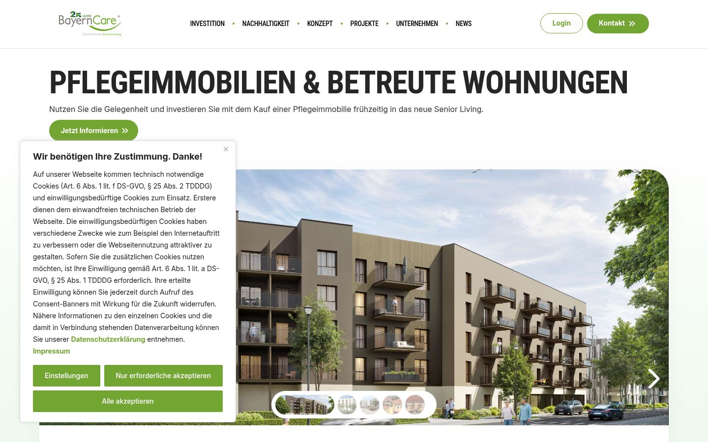 Screenshot tal-banner tal-kunsens muri qabel kwalunkwe interazzjoni