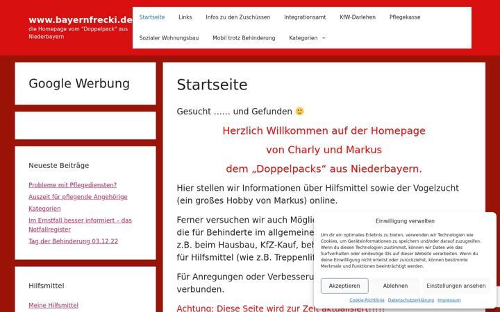 Captura de pantalla de bayernfrecki.de
