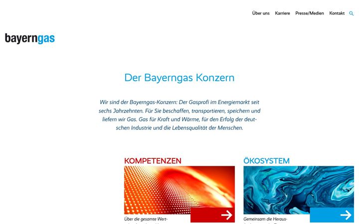 Screenshot of bayerngas.de