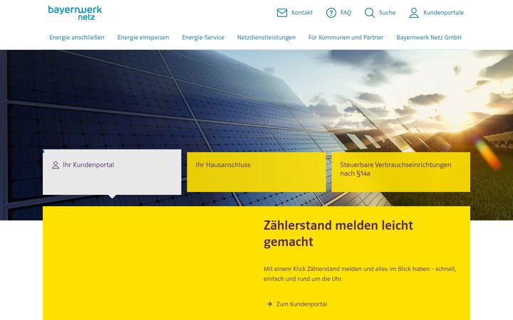 Screenshot of bayernwerk-netz.de