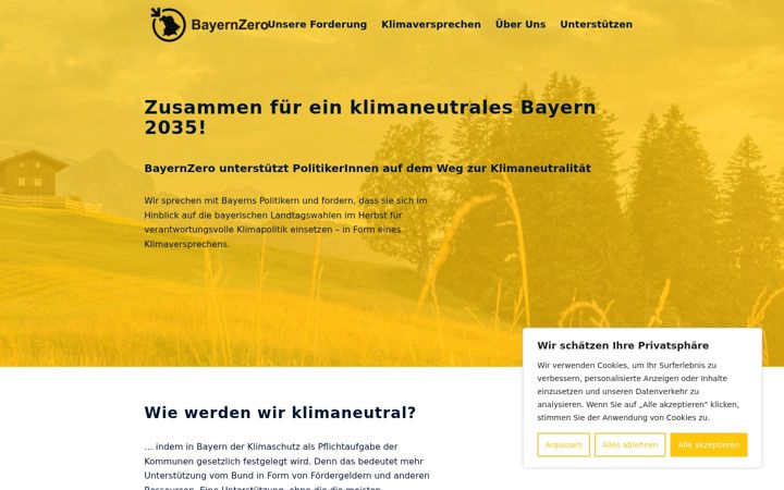 Screenshot of bayernzero.de