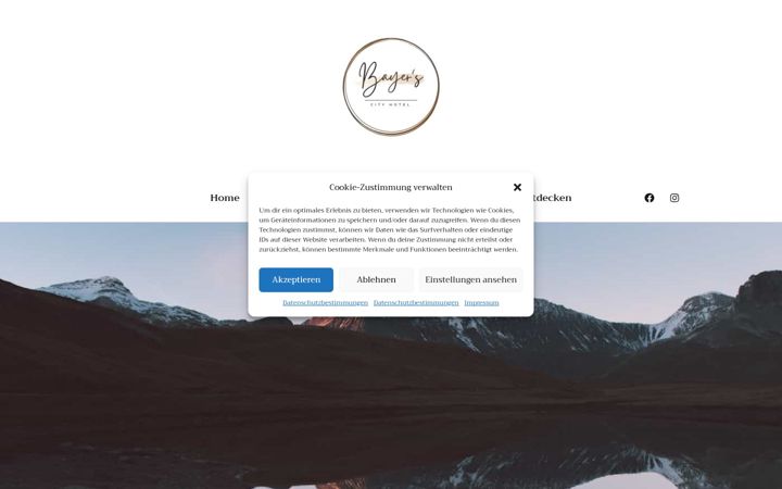 Screenshot of bayerscityhotel.de