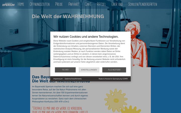 Ekraanipilt saidist bayerwald-xperium.de