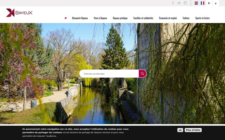 Screenshot of bayeux.fr