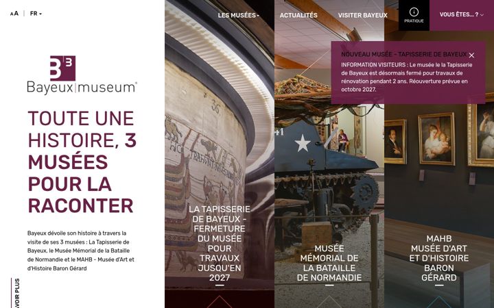 Screenshot of bayeuxmuseum.com