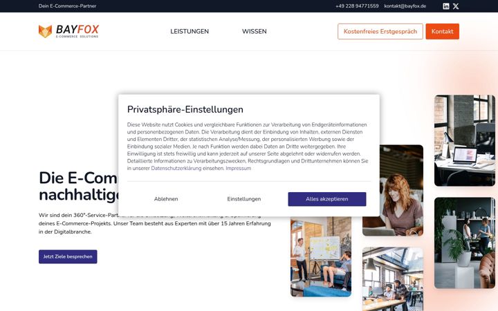 Screenshot of bayfox.de