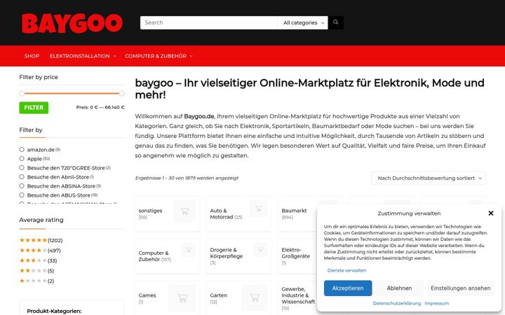 Screenshot of baygoo.de