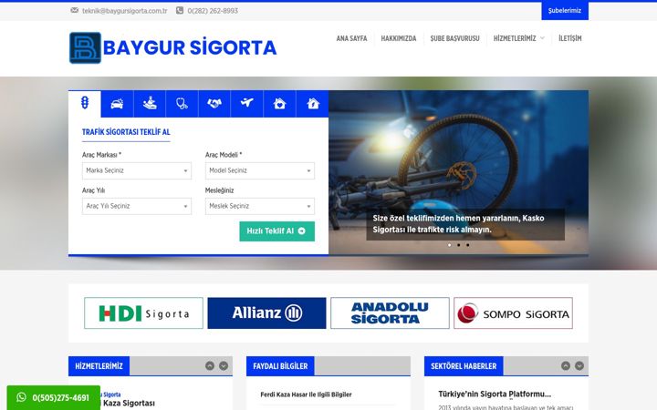 Screenshot of baygursigorta.com.tr