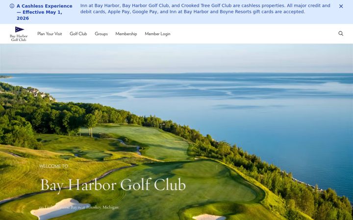 Screenshot of bayharborgolf.com