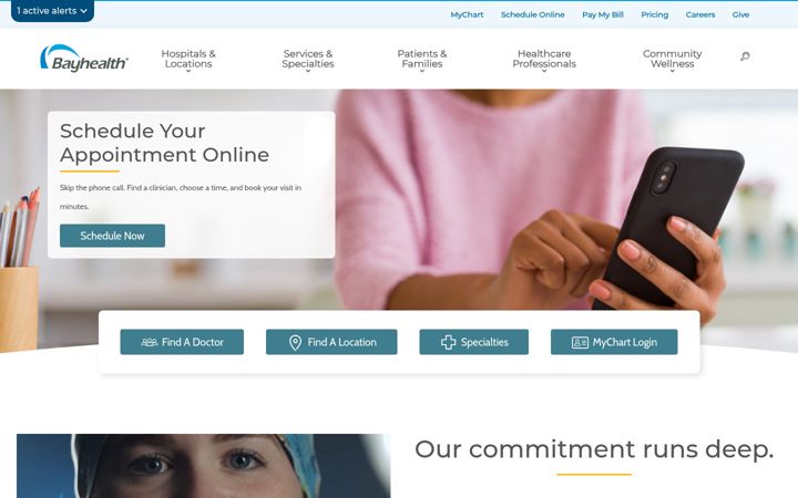 Screenshot of bayhealth.org