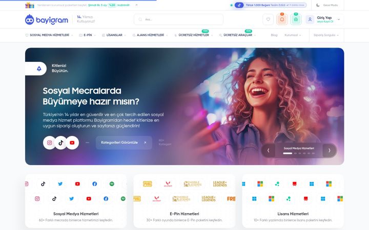 Screenshot of bayigram.com