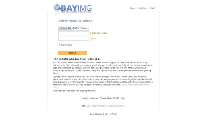 Screenshot of bayimg.com
