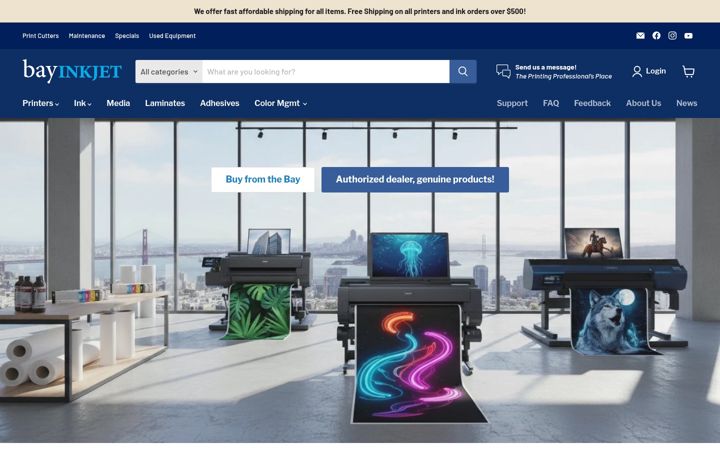 Screenshot of bayinkjet.com