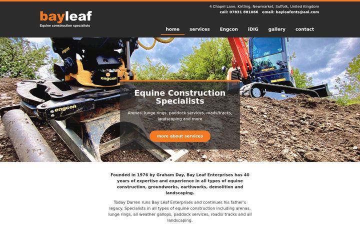 Screenshot of bayleafents.co.uk
