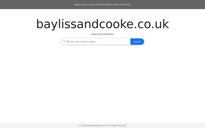 Screenshot of baylissandcooke.co.uk