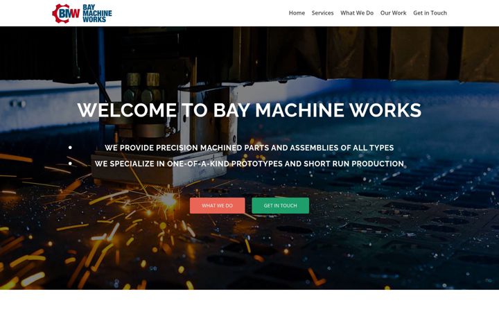 Screenshot of baymachineworks.com