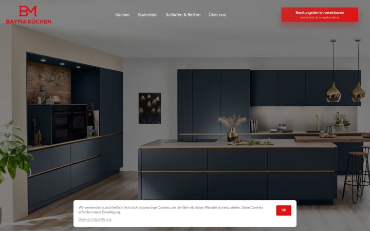 Screenshot of baymakuechen.de