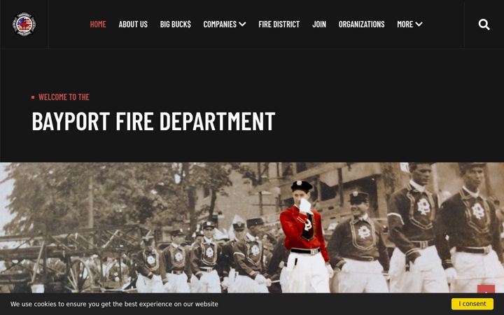 Captură de ecran a bayportfd.org