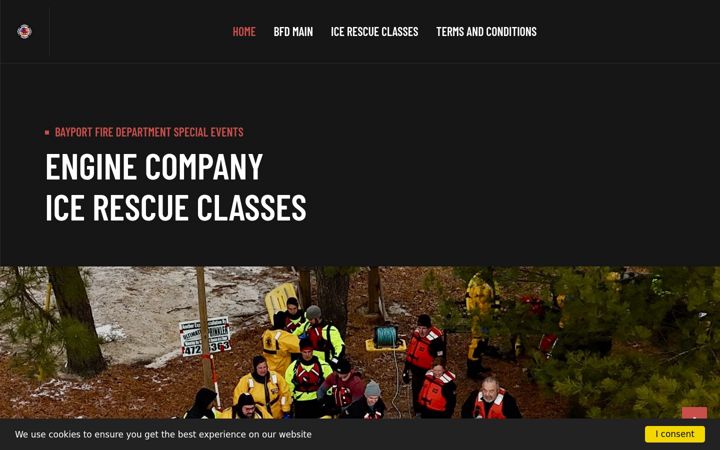 Screenshot of bayportfdevents.org
