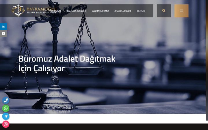 Screenshot of bayramogluhukukburosu.com