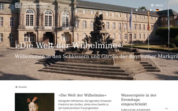 Screenshot of bayreuth-wilhelmine.de