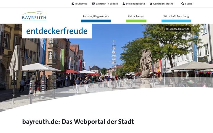Screenshot of bayreuth.de