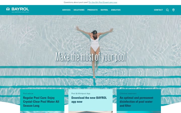 Screenshot of bayrol.com