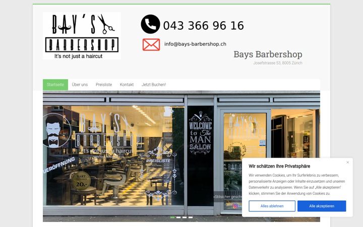 Képernyőkép: bays-barbershop.ch