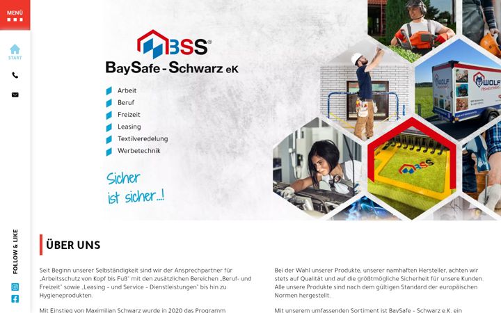 Snímek obrazovky baysafe-schwarz.de