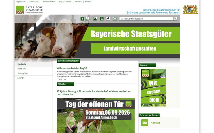 Snímek obrazovky baysg.bayern.de