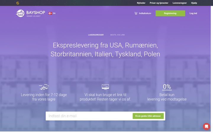 Screenshot of bayshop.com