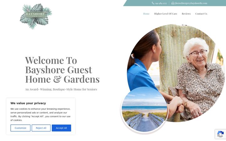 Screenshot of bayshoreguesthome.com